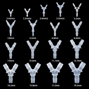 Plastic Y Piece Barbed Connector Pipe Hose Joiner Tubing 3 Way Air Fuel Water - Picture 1 of 54