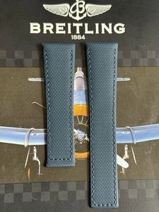 Nuevo Breitling Correa Desplegable de Lona Azul Marino 24-20MM Ancho de Correa 120/80MM Longitud - Imagen 1 de 5