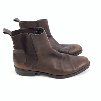 $130 Botas de Cuero Calvin Klein Collection Orion Talla 10 Para Hombre Marrón Oscuro Foto 1 de 4