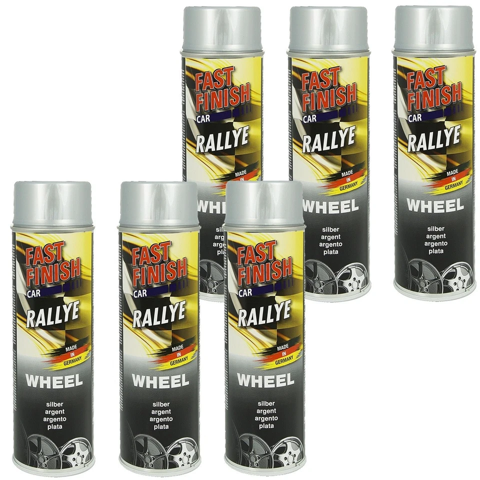 FastFinish Rallye Felgenlack silber 6x 500ml => 3000ml - Bild 1 von 1