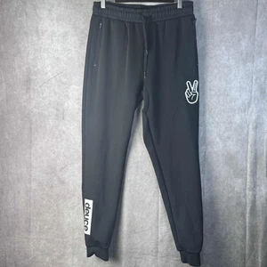 Pantalones deportivos para hombre Deuce Brand talla XL negros bordados - Imagen 1 de 10