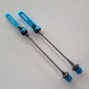 Titan Schnellspanner Spieße Set vorne & hinten Ti blau Mtb Paar Retro Fahrrad - Bild 1 von 24
