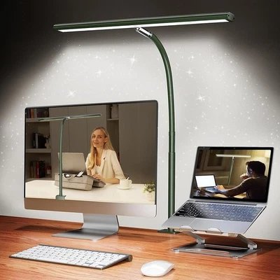 LED Desk Lamp Stepless Dimming 360° Adjustable Eye Care Flexible Light Clamp New - Image 1 of 4