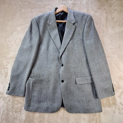 Blazer de lana Savile Row Macy's abrigo deportivo para hombre gris 2 botones muesca solapa forrada Foto 1 de 4
