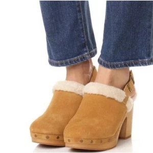 Madewell Lesley Shearling scamosciato slingback tacco a mulo, 6,5 - Foto 1 di 9