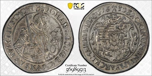 1630-HI German States SAXONY-ALBERTINE 1/2 Thaler Silver Coin PCGS XF-Details - Picture 1 of 5