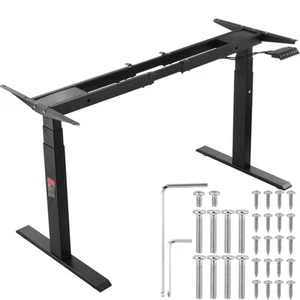 Electric Standing Desk Frame Dual Motor Adjustable 26"-50.8" H Black - Picture 1 of 11