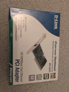 D-Link DFE-538TX (REV:E1) 10/100 PCI Ethernet Network Card + Box + Install Guide - Picture 1 of 2