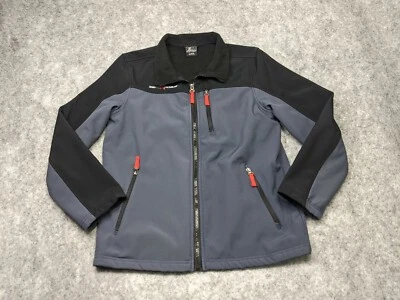 Chaqueta Zero Xposur Talla Grande Gris Negra Manga Larga Cremallera Completa Ligera Foto 1 de 4