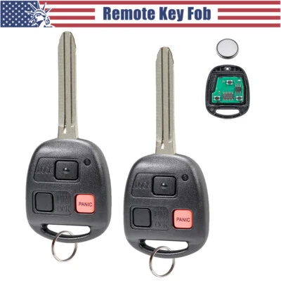 2 Para 2003 2004 2005 2006 2007 Toyota Land Cruiser Mando a Distancia Coche Llavero HYQ1512V Foto 1 de 4