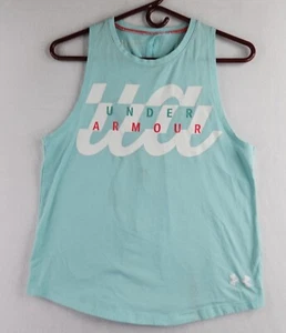 Under Armour Logo Youth Mint Green Sleeveless Bare Back Tank Tops Size YXL - Picture 1 of 6