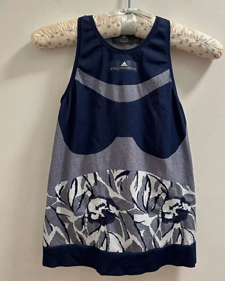 Camiseta sin mangas Adidas by Stella McCartney Barricade sin costuras para mujer azul marino talla grande Foto 1 de 4