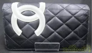 CHANEL Cambon Line Bifold Wallet Long Wallet Bifold Wallet USED - Picture 1 of 3