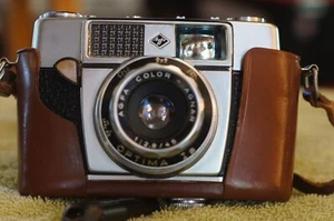 *FILM TESTED* AGFA OPTIMA 1a 35mm CAMERA & AGFA COLOR-AGNAR 45mm F2.8 LENS/CASE - Picture 1 of 10