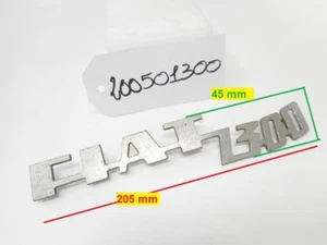 Schriftzug oder Emblem "Fiat 1300" aus Blech mit drei Befestigungssteckern  - Bild 1 von 3