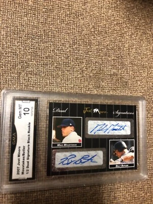Mike Moustakas Billy Butler 2007 Just Minors gema como nueva 10 doble firma 1/2 radiocontrol Foto 1 de 4