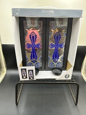 Juego de 2 apliques portavelas con luz de té para colgar en la pared inspiradores nuevos Foto 1 de 4