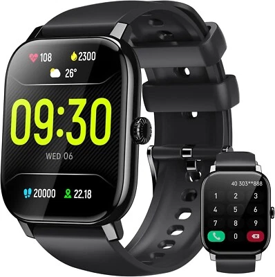 Smartwatch 1,85'' Appels Messages Photos SOS GPS WiFi Noir IP68 iOS Android - Photo 1/4