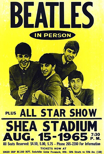 The Beatles - Shea Stadium - 1965 - Póster Foto 1 de 1