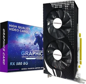 Graphics Card Radeon RX 580 8GB GPU, New/Unopened, Fast PC Gaming/Office Work. - Picture 1 of 7