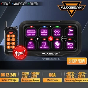AUXBEAM RC-800 8 Gang RGB Switch Panel Panel W/ Remote Controller Upgraded Mode - Picture 1 of 12