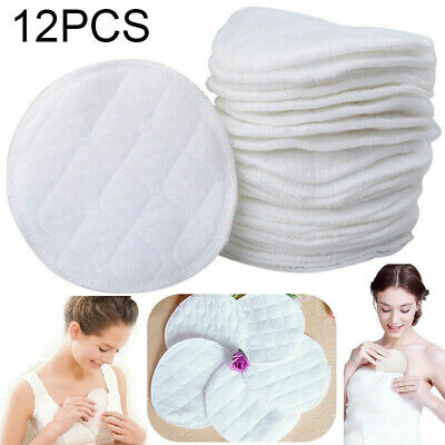 12x Cotton Breast Nursing Pad Breastfeeding Organic Washable Reusable Absorbent • 5.39£