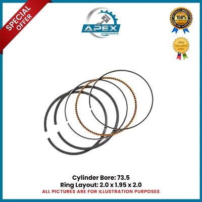 PEUGEOT 1.6 HDI DIESEL 9HX 9HZ DV6TED4 PISTON RINGS SET 307 407 SW PARTNER NEW - Image 1 of 4