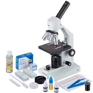 Microscopio biológico compuesto LED inalámbrico AmScope 40x-2500x con extensión extensiva - Imagen 1 de 4