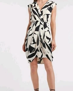Express Abstract Print Draped Sheath Dress size Medium.  - Picture 1 of 4