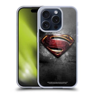 OFFICIAL JUSTICE LEAGUE MOVIE SUPERMAN LOGO ART GEL CASE FOR APPLE iPHONE PHONES - Picture 1 of 9