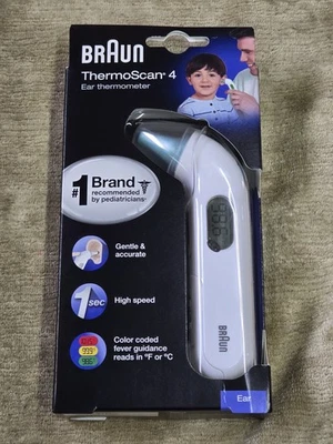 Termómetro digital de oído BRAUN ThermoScan 4 alta velocidad 1 segundo con batería NUEVO Foto 1 de 3