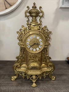 Hermoso reloj de latón estilo imperial palomas hecho en ITALIA sin llave sin probar - Imagen 1 de 13