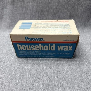 Parowax 16 oz cera doméstica parafina enlatado vela 4 pasteles nieve esquís surf 1 lb - Imagen 1 de 8