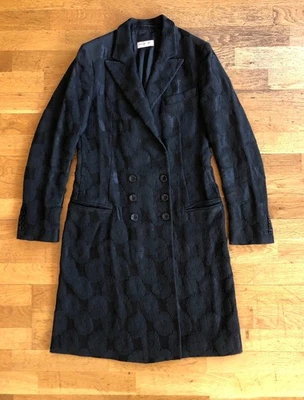 Abrigo Dries Van Noten Floral Jacquard 38 Negro UK10 Tonal Foto 1 de 4