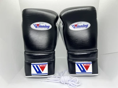 Winning Boxhandschuhe CO-MS-500 14oz Schwarz Silber Profi Schnur Typ JAPAN - Bild 1 von 4