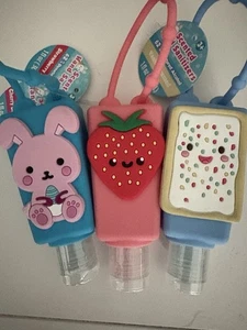 Backpack Clip On Hand Sanitizer. Set Of 3.Refillable plastic Sealed Comes Full. - Picture 1 of 9