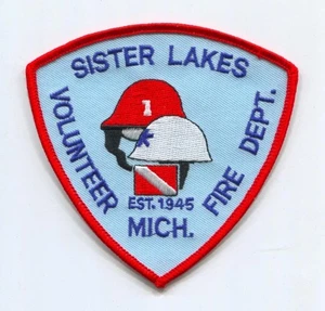 Sister Lakes Volunteer Fire Department Patch Michigan MI - Picture 1 of 1