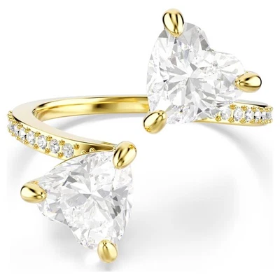 Anillo abierto Swarovski Mesmera corte corazón, pavé, blanco, tono dorado 5733477 talla 7 Foto 1 de 4