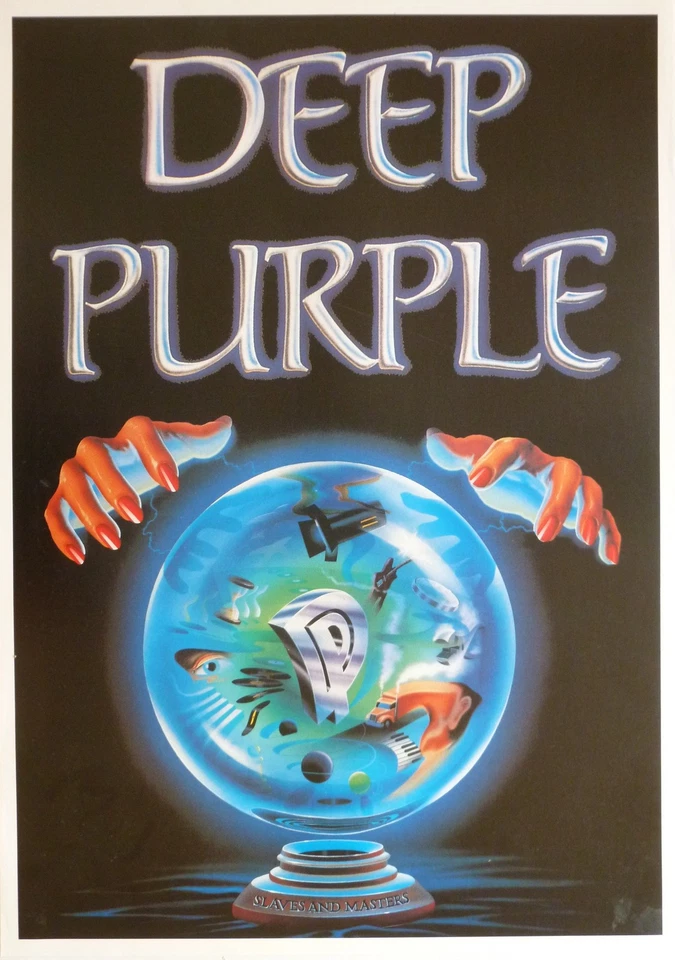 DEEP PURPLE "SLAVE & MASTERS" U.K. COMMERCIAL POSTER - Heavy Metal / Prog Music - Image 1 of 1