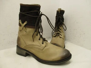 Coconut by Matisse Mollie abgenutzte hellbraune Leder-Kampfstiefel Damengröße 10 M - Bild 1 von 9