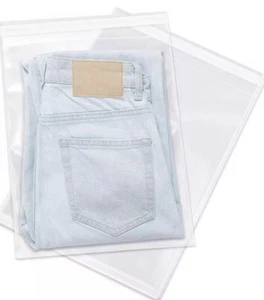 25 bolsas de polietileno transparentes de 12x15 auto-sellado artesanal almacenamiento embalaje de envío - Imagen 1 de 5