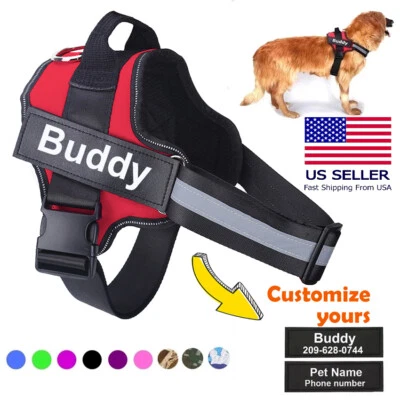 Personalized Dog Harness NO PULL Reflective Breathable Pet Harness Vest - Image 1 of 4