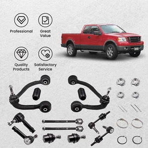 12x Front Upper Control arms Sway Bar Tie Rod Ends for Ford F-150 2004 2005 2WD - Picture 1 of 13