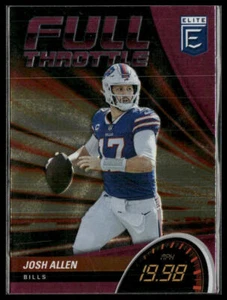 2022 Donruss Elite #FT19 Josh Allen Full Throttle Pink Buffalo Bills - Picture 1 of 2