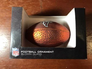NFL Atlanta Falcons Glass Football Ornament NIB Old World Christmas Inc - Picture 1 of 7