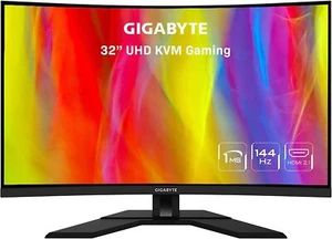 Gigabyte KVM 32" VA LED 4K UHD 3840x2160 144hz 1ms M32UC Gaming Monitor - Picture 1 of 4
