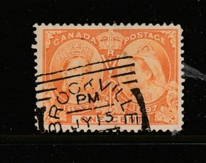 Canada BROCKVILLE ON Squared Circle Queen Victoria 1c Jubilee 1897 - Picture 1 of 1