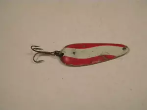 Cucchiaio da pesca vintage Gadabout Gaddis rosso bianco 2 1/4" esca a manovella - Foto 1 di 2