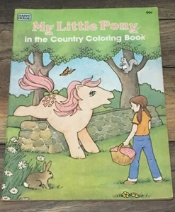 VTG 1984 My Little Pony Coloring Book In the Country Coloring Book Radom House - Picture 1 of 12