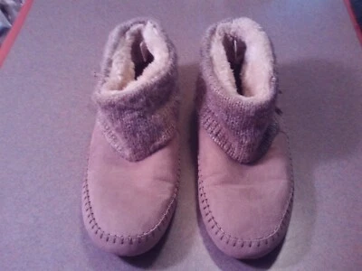 AIRWALK 棕色针织莫卡辛短靴女式 12 码 — 第 1/4 张图片